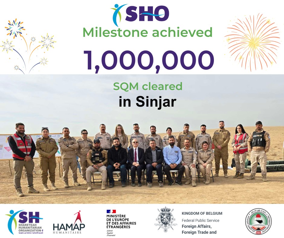 Celebrating a Major Milestone: 1,000,000 Square Meters Cleared in Safer Sinjar!